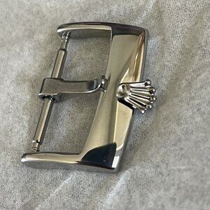 Rolex Polished Steel Buckle for 18 mm end Watch Strap